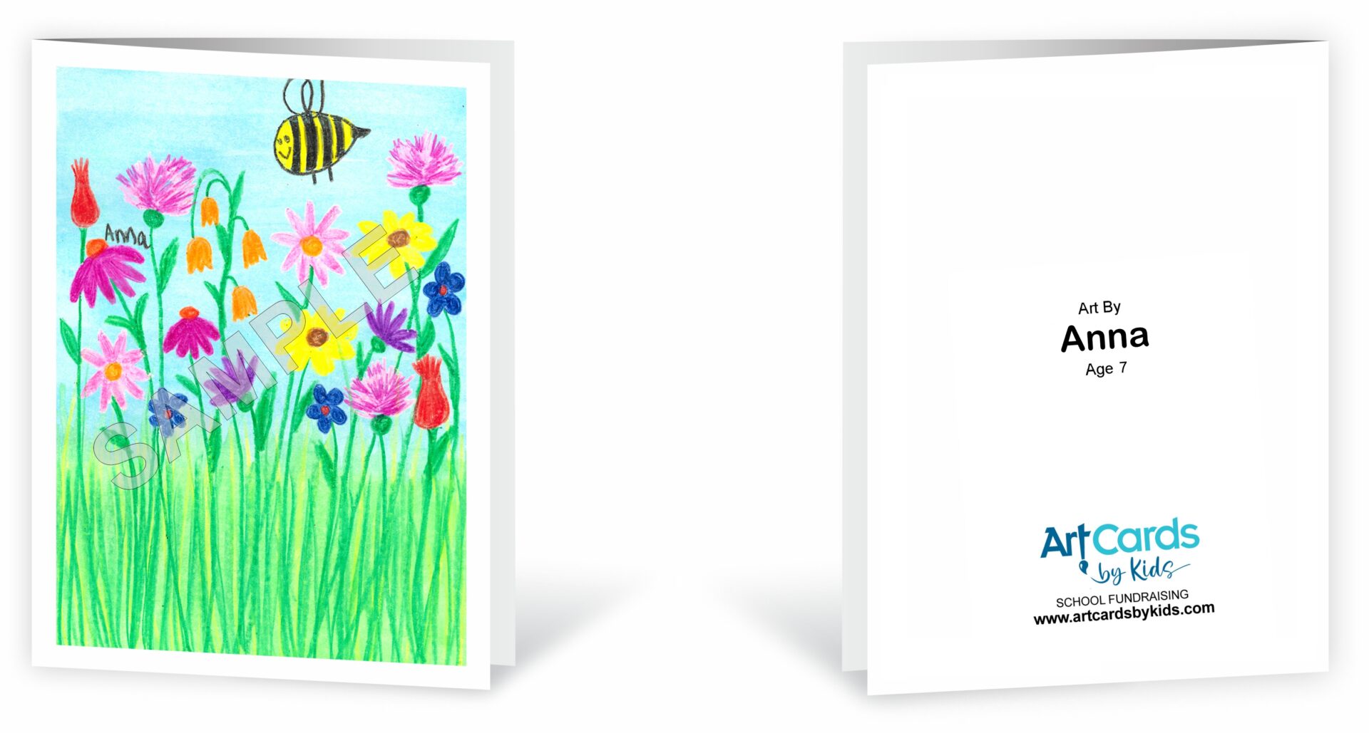 How the fundraiser works. Enter your information online and receive sample cards. Custom sample cards from Art Cards by Kids will be sent with the students artwork and ordering instructions.
